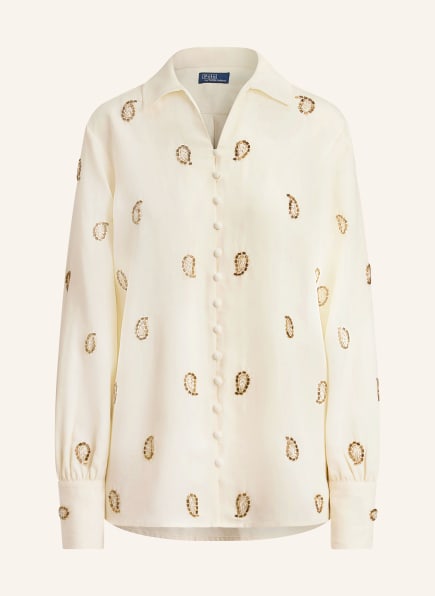 POLO RALPH LAUREN Bluse mit Schmuckperlen